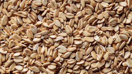 Raw Rolled Oats Texture Healthy Breakfast Ingredient Close-Up