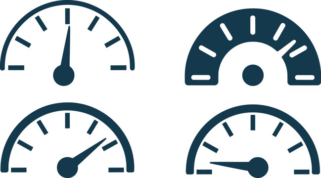 Blank Speedometer Illustrating Current Mph Speed Meter Icon Showing Vehicle Performance Measurement and Engine Motor Power at Scale of 120