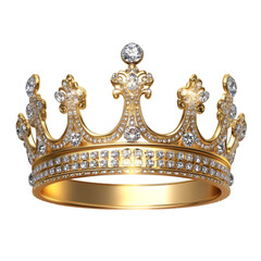 golden crown isolated on white background