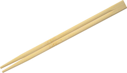 wooden bamboo chopsticks isolated on white background