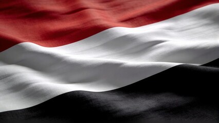 waving national flag of Yemen
