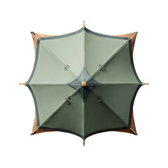 Top Perspective of Folded Camping Tent Isolated