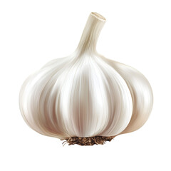 garlic on white background