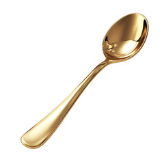 silver spoon on white background