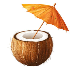 coconut cocktail on the beach