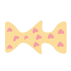 Cute solid pink ribbon sticker icon, great for labels, banners, or illustrating elegant, soft, and minimalist decorative elements.