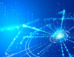 Obraz premium Big data technology data science analysis artificial intelligence generative ai deep learning machine learning algorithm neural flow network analytics innovation abstract futuristic. 3d rendering
