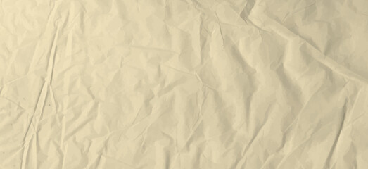 Old craft paper background showing brown cardboard texture with realistic folds and crumples. Vector surface perfect for vintage packaging or rustic decorative projects, collage