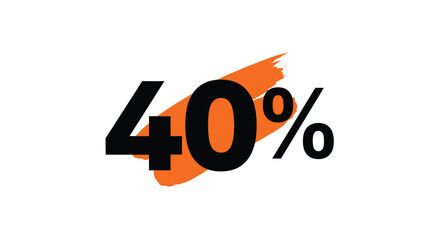 Discount 40 Percent Off Sale Sign