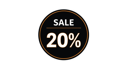 Sale Twenty Percent Discount Sign