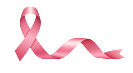 Pink breast cancer awareness ribbon symbol