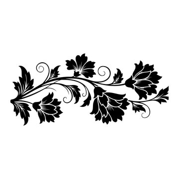 Elegant leaf border design