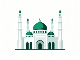 Modern minimalist mosque vector flat design 