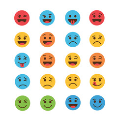 Obraz premium A diverse collection of colorful emoji faces representing a wide range of human emotions and expressions for digital communication.