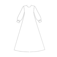 wedding dress vector illustration