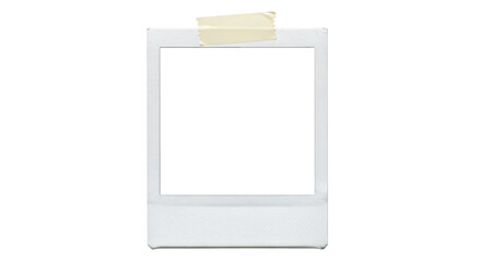 Blank White Instant Photo Frame with Adhesive Tape Mockup