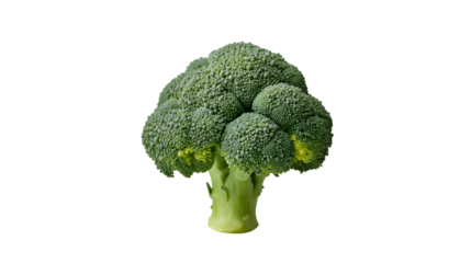 Broccoli set against a transparent background, perfect for healthy eating blogs, recipe cards, or dietary articles. Versatile and eyecatching.
