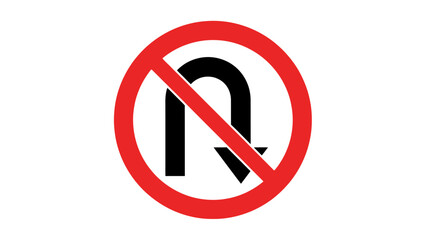 No turning symbols vector 