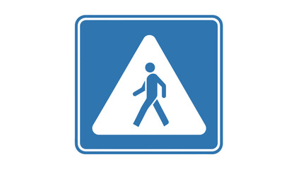 traffic sign icon symbol for pedestrian crossing street safety caution ahead