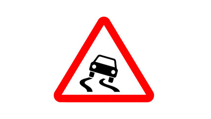 warning sign on a white background