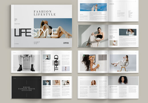 Fashion Magazine Landscape Layout