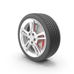 Obraz premium Car tire with rim