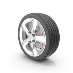 Obraz premium Car tire with rim