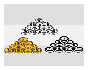 Dollar svg, Money, Dollar Currency, Cash Bundle, Money Roll, Dollar Silhouette, Hundred Dollar, Us Dollar Outline, Clipart,