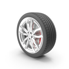 Obraz premium Car tire with rim