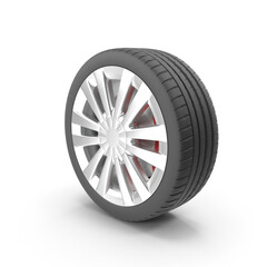 Obraz premium Car tire with rim