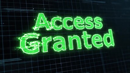 Accepted password triggering a smooth access granted text transition