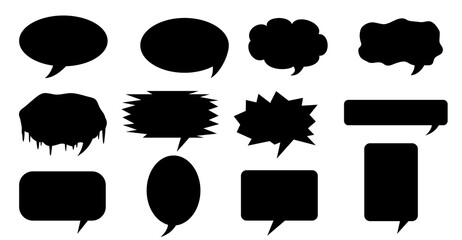 Diverse Comic Speech and Thought Bubbles Collection