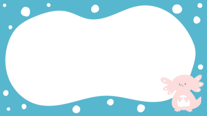 かわいい動画配信用の背景82　ウーパールーパーと共に