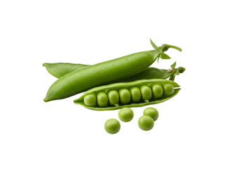 green peas isolated on white