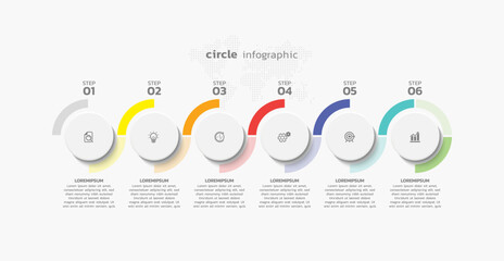 Vector infographic business template colorful design