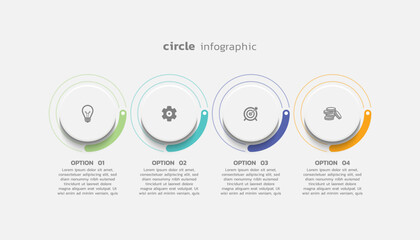 Vector infographic business template colorful design
