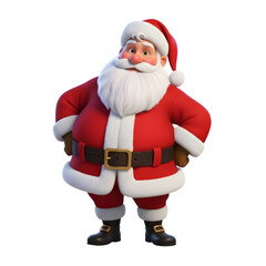 Chubby and jolly Santa Claus character illustration for Christmas celebrations and festive events