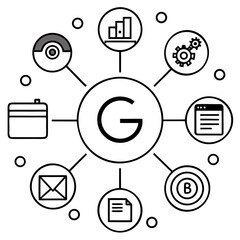 set of business icons