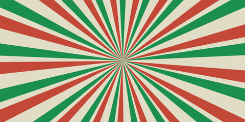 Vintage red green grunge retro circus lights background with festive swirls. Vector illustration © moh