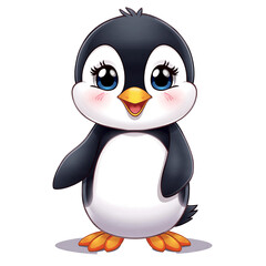 Obraz premium Cute Cartoon Penguin Character