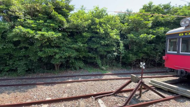 銚子電気鉄道「外川」駅ホーム