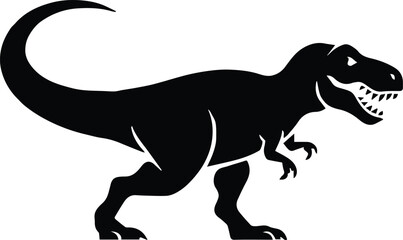 dinosaur isolated t rex silhouette vector black prehistoric animal graphic
