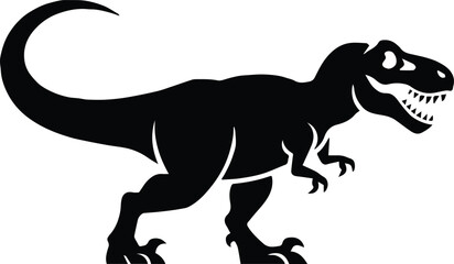 dinosaur vector t rex silhouette black isolated prehistoric animal design