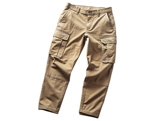 A Pair of Khaki Trousers Ready for Adventure  isolated on white background ,PNG. AI Generated