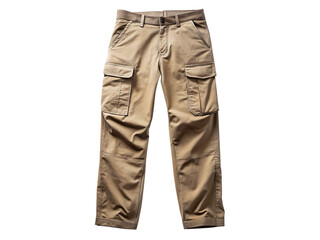 A Pair of Khaki Trousers Ready for Adventure  isolated on white background ,PNG. AI Generated