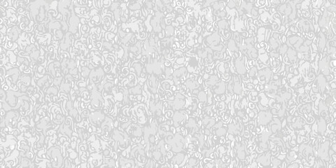 Seamless pattern of tiny whimsical cartoon creatures in shades of grey