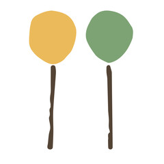 やさしいひまわり シンプルシリーズ｜風船イラストセット / Gentle Sunflower Simple Series – Balloon Set