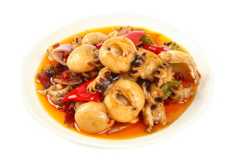 Stir-Fried Cuttlefish with Peppers - Traditional Chinese Spicy Dish