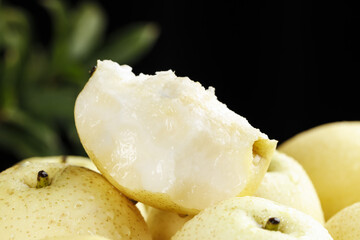 Fresh Cut Pear with Juicy White Flesh - Still Life Food Photography