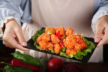 Sweet and Sour Chinese Pork Balls - Traditional Asian Cooking Dish
